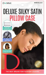Donna Deluxe Satin Pillow Cover - Black