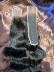 2x6 closure RAW Cambodian Natural Wavy