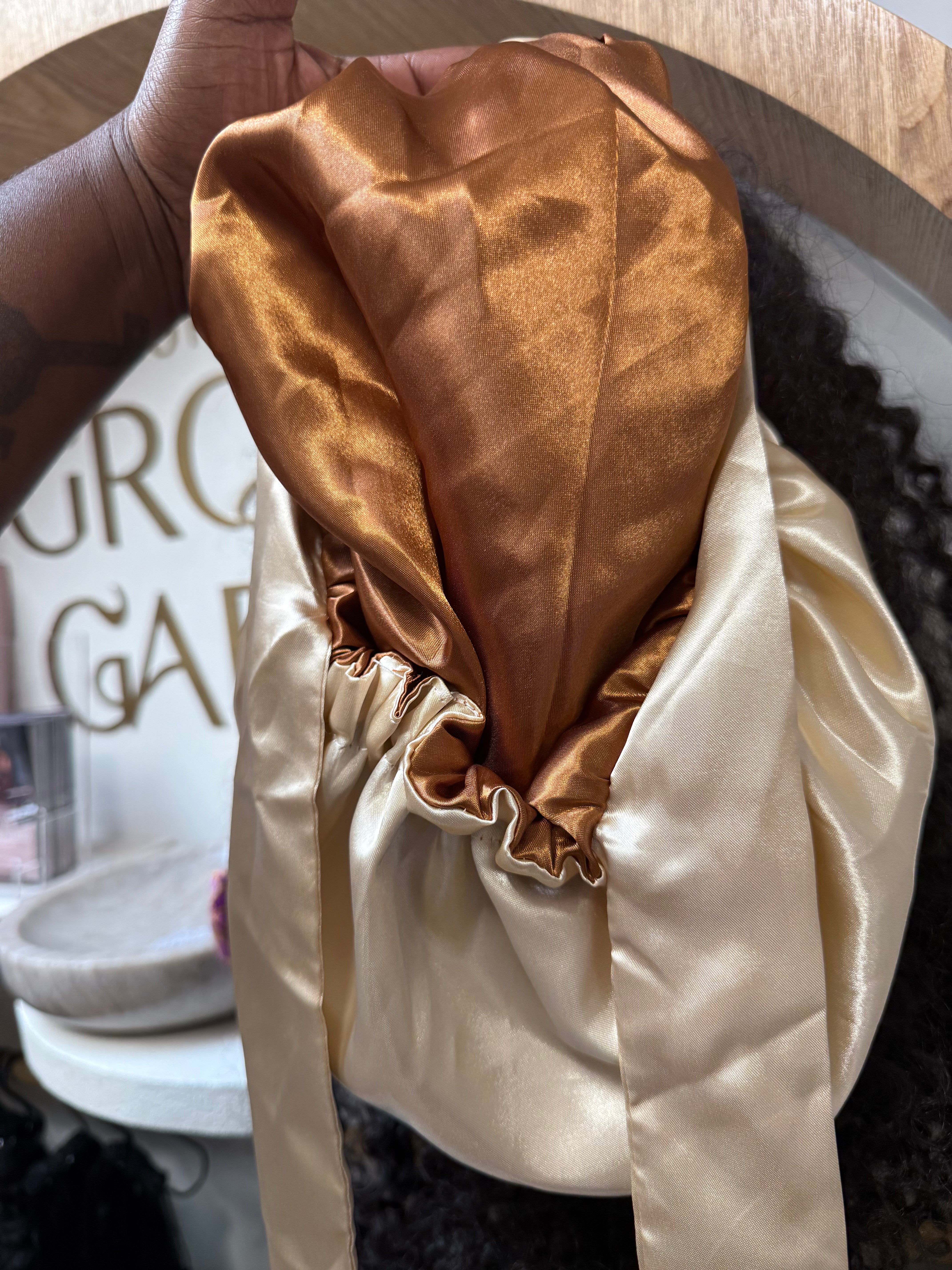 For Naturals by Natural Satin Bonnet