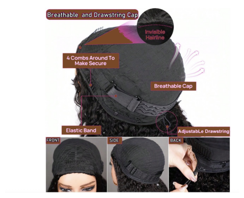 Burmese Curly Half Wig