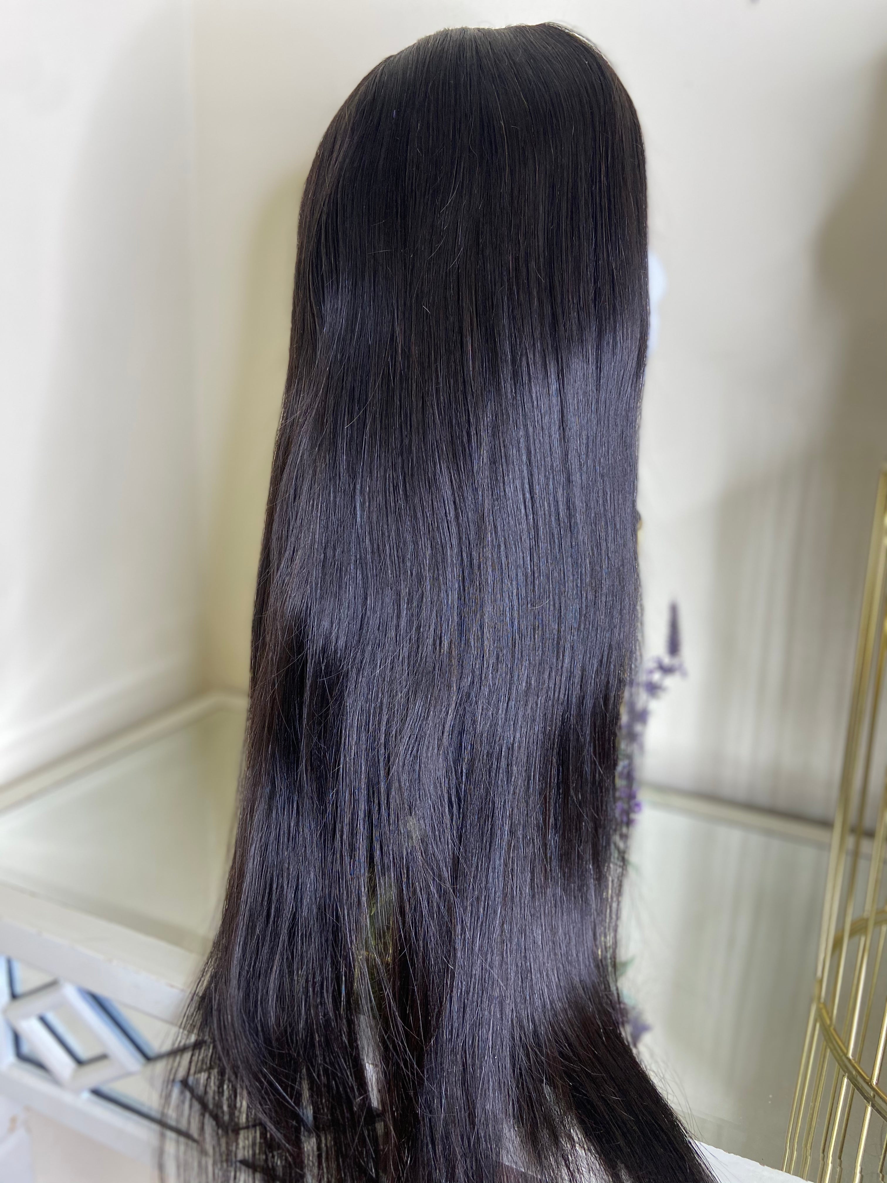 Straight thin part Wig